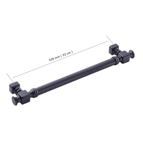 Doğanlar Dragon 320 mm Mobilya Kulp Mat Siyah - Resim 2