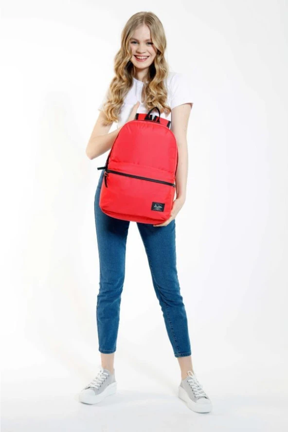 KAUKKO Basic Sırt Çantası Mercan K1408 - Resim 3