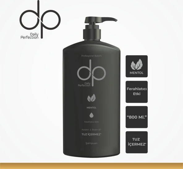 Dp Daily Perfection Mentol 800 ml Tuzsuz Şampuan ürün görseli 1