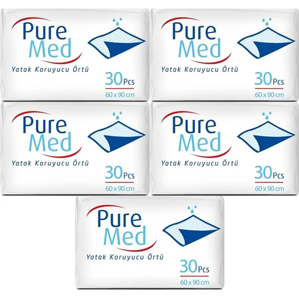 Puremed Yetişkin Yatak Koruyucu 60*90CM 150 Adet (5PK*30) ürün görseli 1