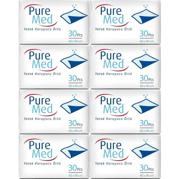 Puremed Yetişkin Yatak Koruyucu 60*90CM 240 Adet (8PK*30) ürün görseli 1