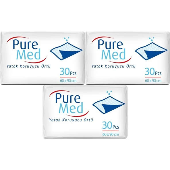 Puremed Yetişkin Yatak Koruyucu 60*90CM 90 Adet (3PK*30) ürün görseli 1