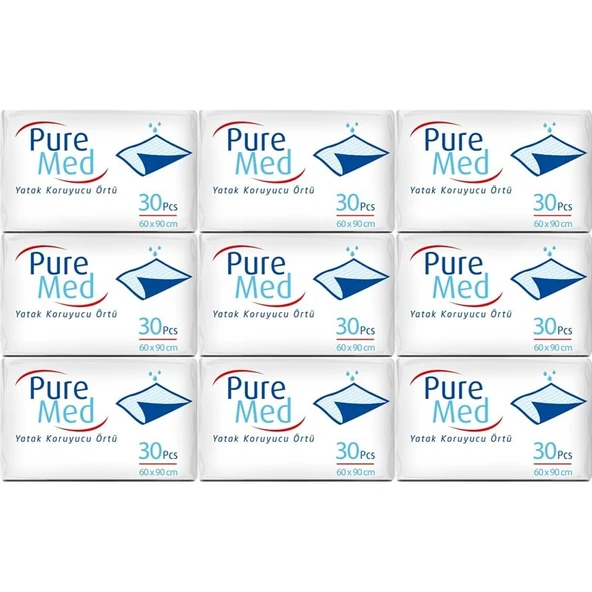 Puremed Yetişkin Yatak Koruyucu 60*90CM 270 Adet (9PK*30) ürün görseli 1