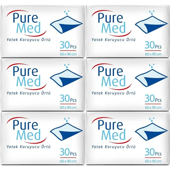 Puremed Yetişkin Yatak Koruyucu 60*90CM 180 Adet (6PK*30) ürün görseli 1