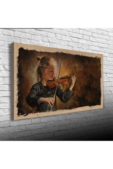 Kemancı Kız Canvas Tablo (60x120) ürün görseli 1