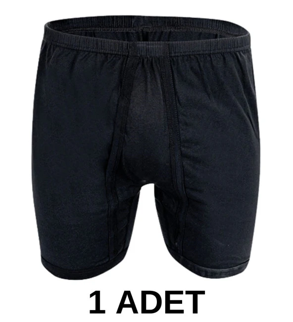 1 Adet Erkek % 100 Pamuk Arjantin Penye Boxer Siyah (65 Kilo-115 Kilo) ürün görseli 1