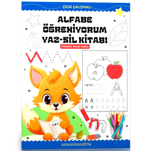 Alfabe Öğreniyorum YAZ-SİL Kitabı ürün görseli 1