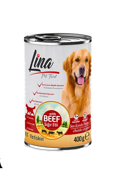 Lina Köpek Sığır Etli Konserve Maması 400 gr ürün görseli 1