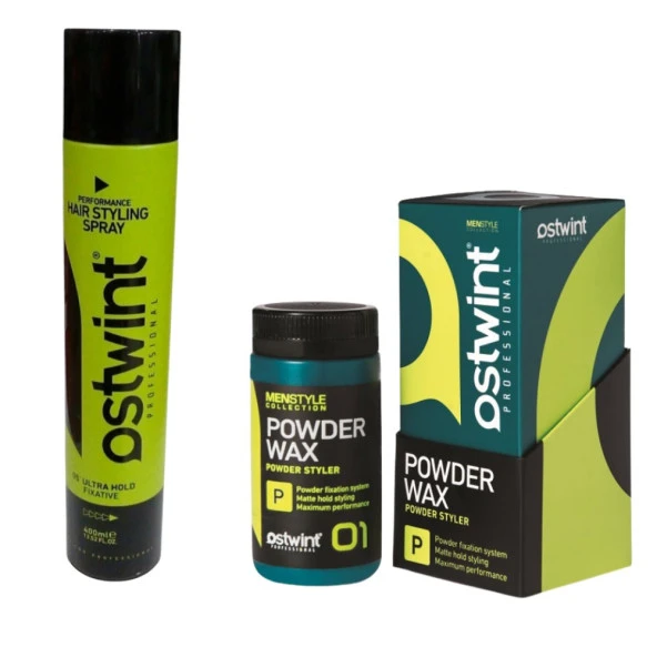 Ostwint Hair Sytling Spray 400 ML + Ostwint Powder Wax Styler Yeşil 20 G ürün görseli 1