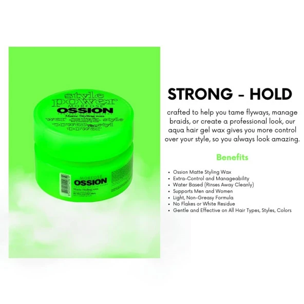 Ossion Mat Styling Matte Wax 100 ml - Resim 4