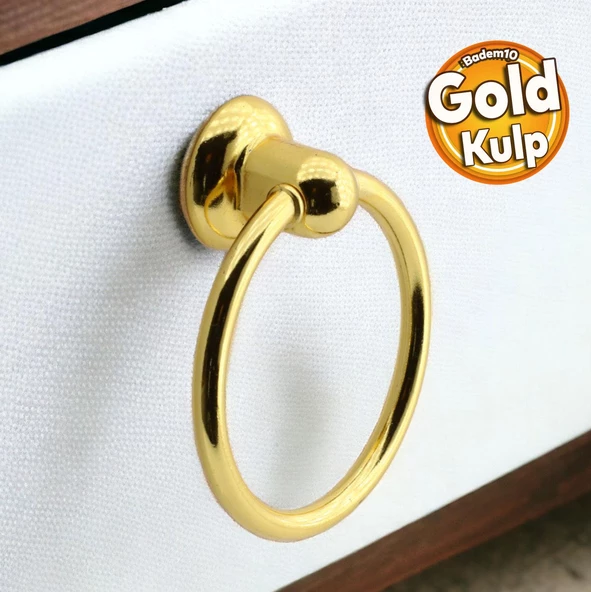 Halka Düğme Sarkaç Gold Kulp Mobilya Mutfak Dolabı Çekmece Dolap Kulpları Kapak Kulpu Kulbu Metal ürün görseli 1