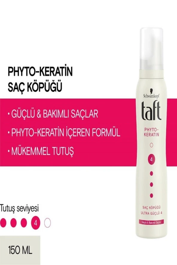 Taft Saç Köpüğü Phyto Keratin No.4 Ul Güçlü 150 ml ürün görseli 1