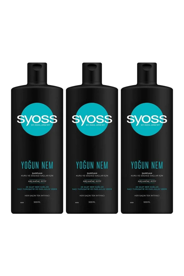 Syoss Yoğun Nem Şampuanı 3 x 500 ML ürün görseli 1
