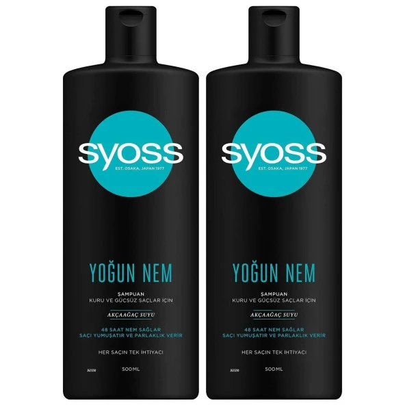 Syoss Yoğun Nem Şampuanı 2 x 500 ML ürün görseli 1