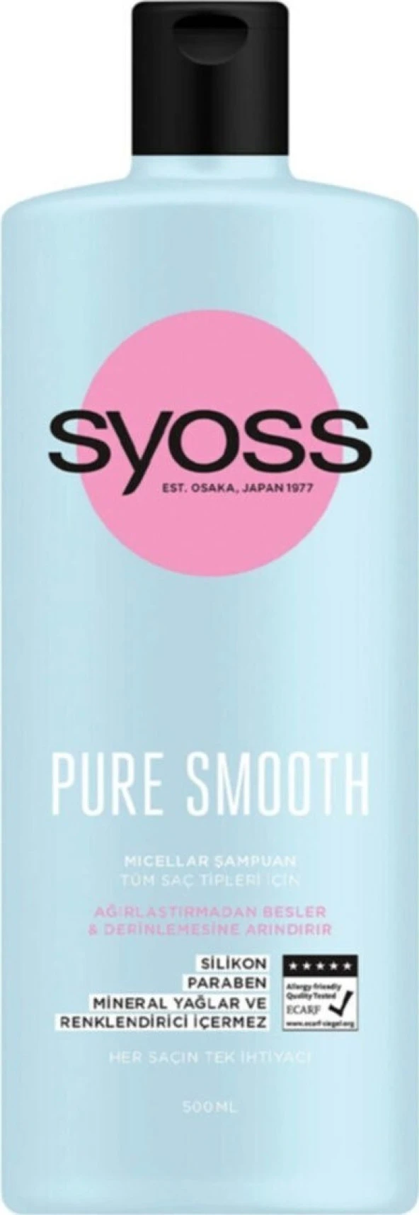 Syoss Pure Smooth Micellar Şampuan 500 ml ürün görseli 1
