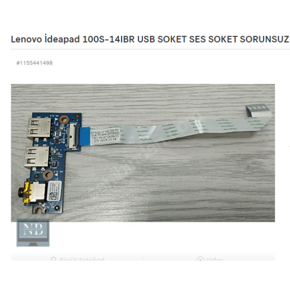 Lenovo İdeapad 100S-14IBR USB SOKET SES SOKET SORUNSUZ ürün görseli 1