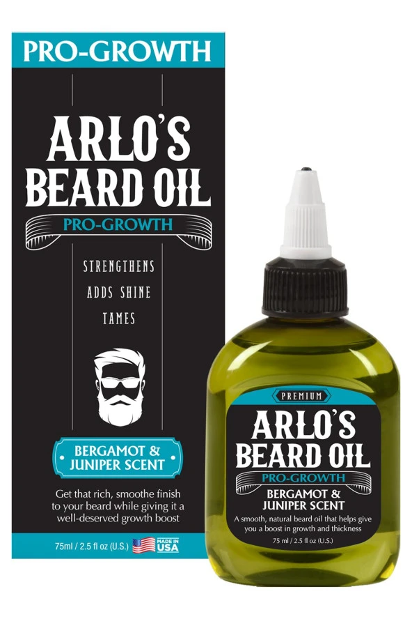 Arlo's Pro-Growth Bergamot ve Ardıç Kokulu Sakal Yağı 75ML ürün görseli 1