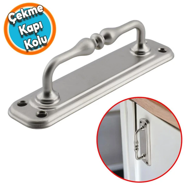 Çekme Kolu Kapı Tutma KulbuSaclı El Tutamagı 14,5 cm Krom Metal Kulp Kapı Tutamağı ürün görseli 1