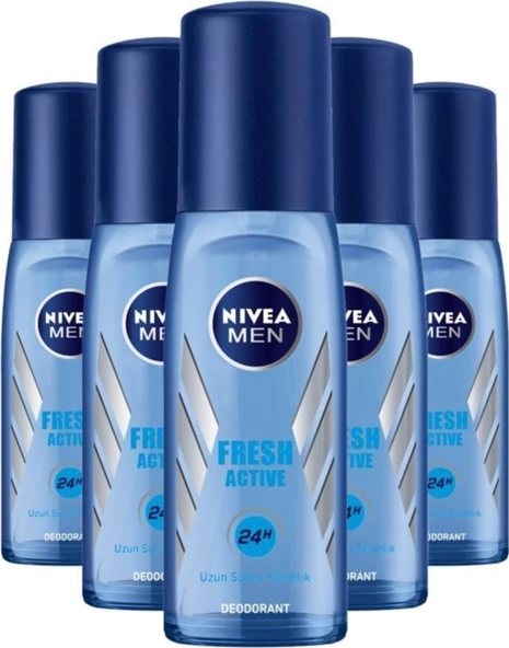 Nivea Deodorant Erkek Fresh Active Pump Sprey 75 ml X5 ürün görseli 1