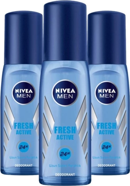 Nivea Deodorant Erkek Fresh Active Pump Sprey 75 ml X3 ürün görseli 1