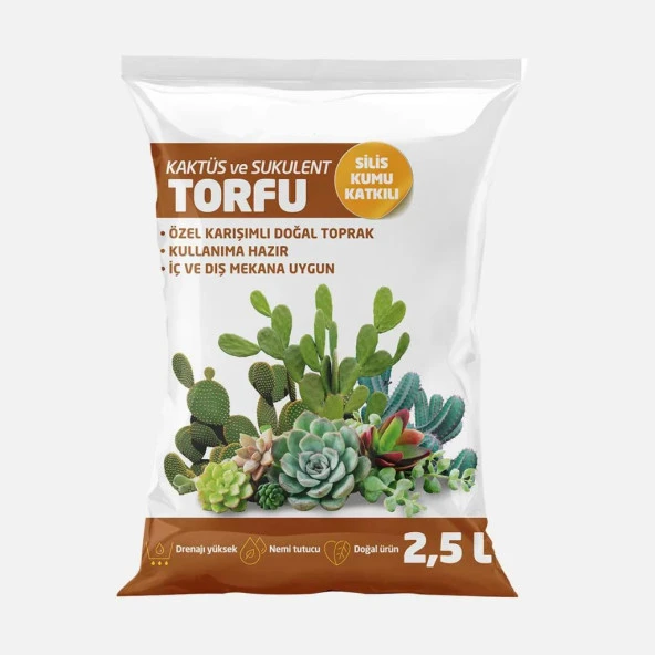 Özel Karışımlı Silis Kumu Katkılı Kaktüs Toprağı 2.5 lt ürün görseli 1