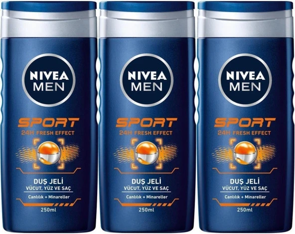 Nivea Nıvea Sport Erkek Banyo ve Duş Jeli 250 ml X3 ürün görseli 1