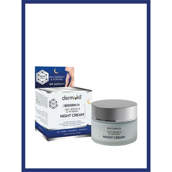 DERMOKİL Kırışıklık Karşıtı & Yenileyici Gece Kremi 50 ml ürün görseli 1