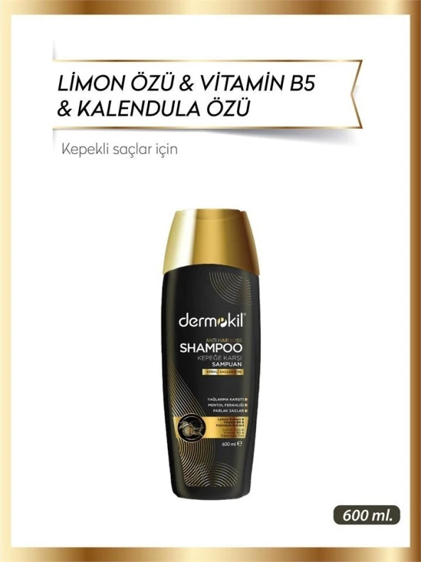 Dermokil Kepeğe Karşı Şampuan 600 ml - Resim 3