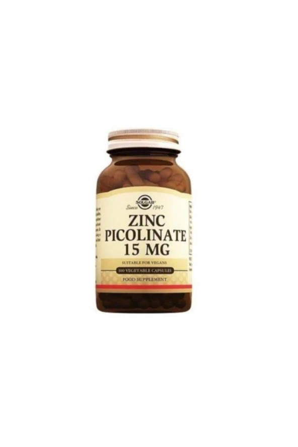 Solgar Zinc Picolinate 15 Mg 100 Kapsül ürün görseli 1