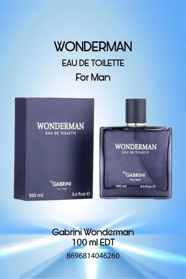 Gabrini Wonderman Edt Erkek Parfüm 100 ml - Resim 2