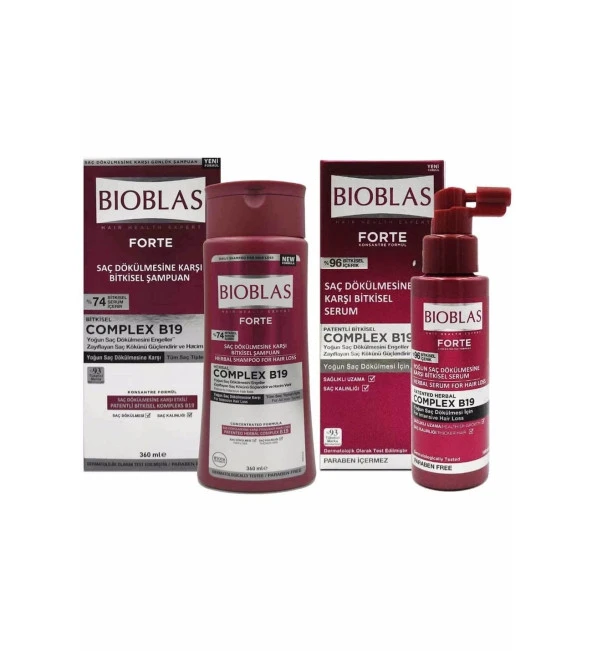 Bioblas Forte Saç Dökülmesine Karşı Bitkisel Serum 100 Ml & Şampuan 360 Ml ürün görseli 1