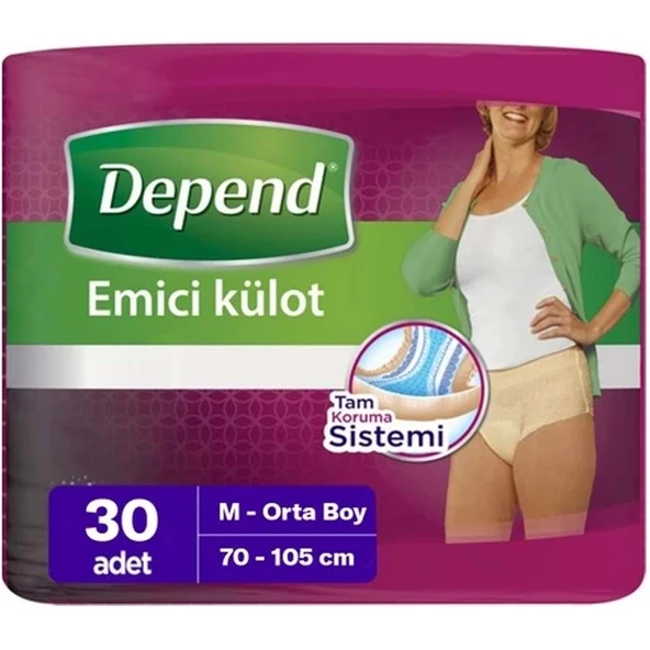 Depend Emici Külot Yetişkin Bezi Medium - Orta Kadın (30 Adet) ürün görseli 1