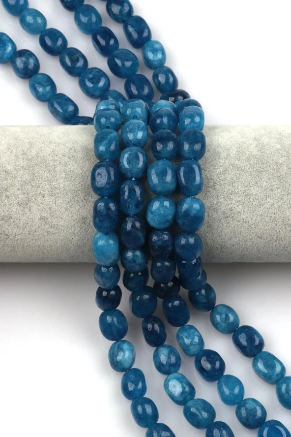 Mavi Kuvars Doğal Taş Dizi 11 x 14 mm Şekilsiz Kesim ürün görseli 1