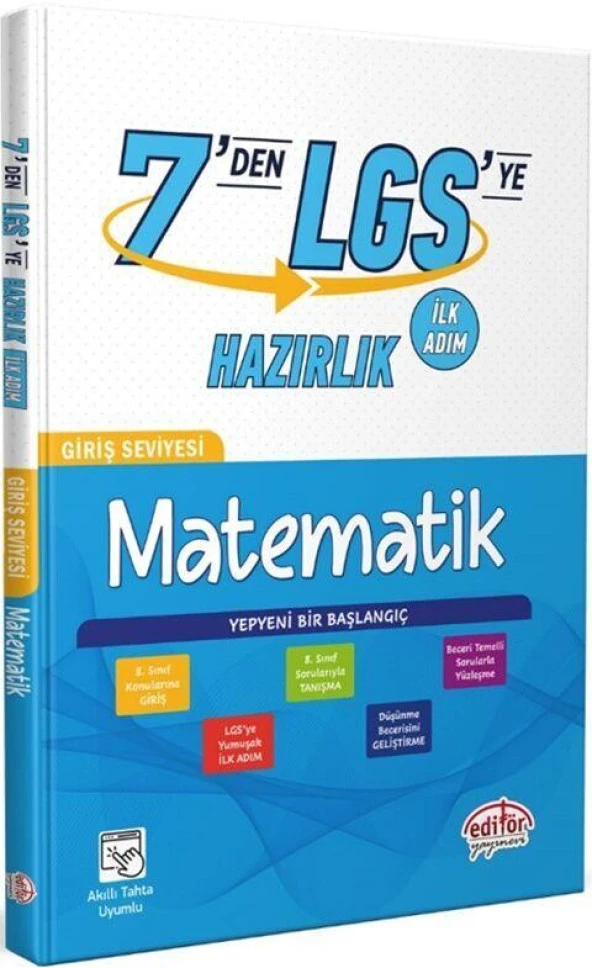 7 den LGS ye Hazırlık Matematik Editör Yayınları ürün görseli 1