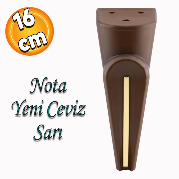 Nota Lüks Mobilya Kanepe Sehpa Tv Ünitesi Koltuk Ayağı 16 Cm Ahşap Desenli Kahverengi Baza Ayakları ürün görseli 1