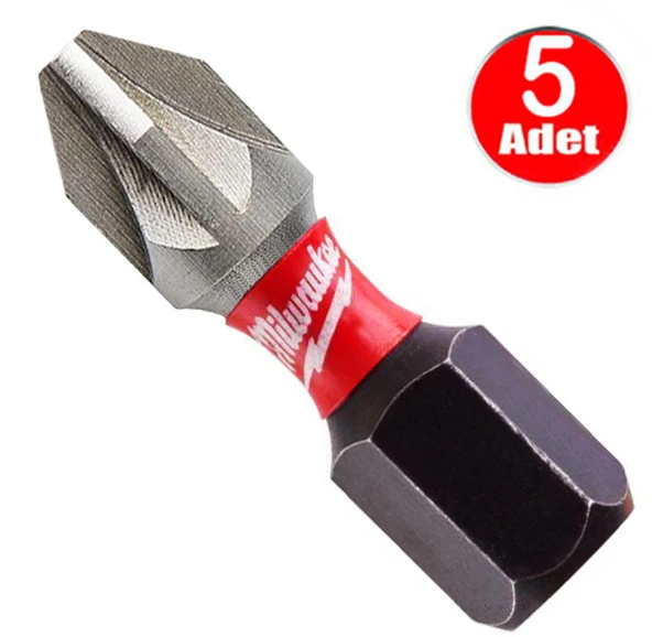 Milwaukee Bits Yıldız Uç Vidalama Matkap Ucu Pz2 x 25mm -5 Adet ürün görseli 1