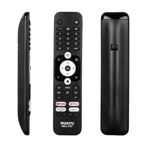 Huayu Kl Rm-L1797 Haier Youtube Netflix Prime Video Tuşlu Kumanda Lcd Led Tv Kumandası ürün görseli 1