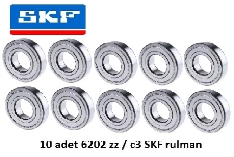 10 Adet Skf 6202 2z / C3 Rulman Made İn İtaly ürün görseli 1