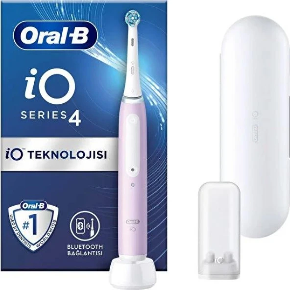 Oral-B iO 4 Eflatun Şarjlı Diş Fırçası ürün görseli 1