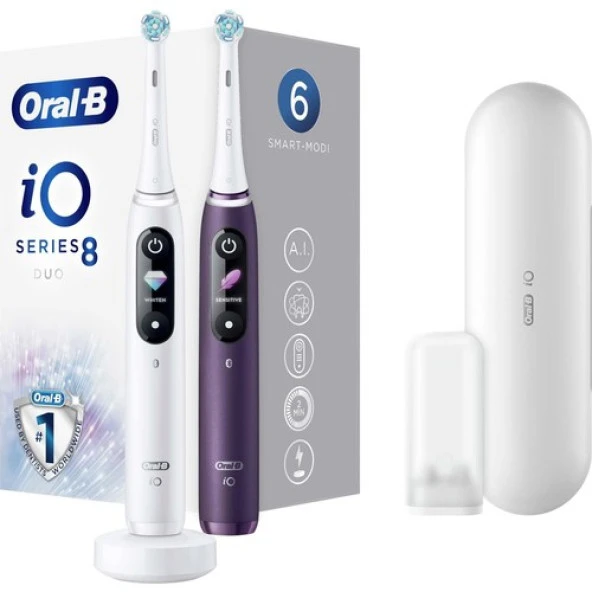 Oral-B iO 8 2'li Şarjlı Diş Fırçası ürün görseli 1