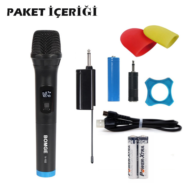 TechTic Vhf Kablosuz Mikrofon Profosyonel Cami Okul Otobüs Sunum Düğün Alıcılı El Mikrofonu Karaoke ürün görseli 1