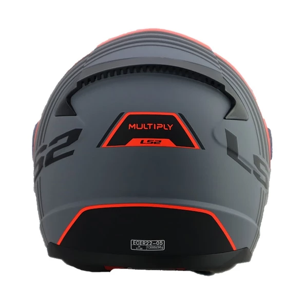 LS2 RAPID MULTIPLY MAT KIRMIZI-ANTRASIT KASK - Resim 2