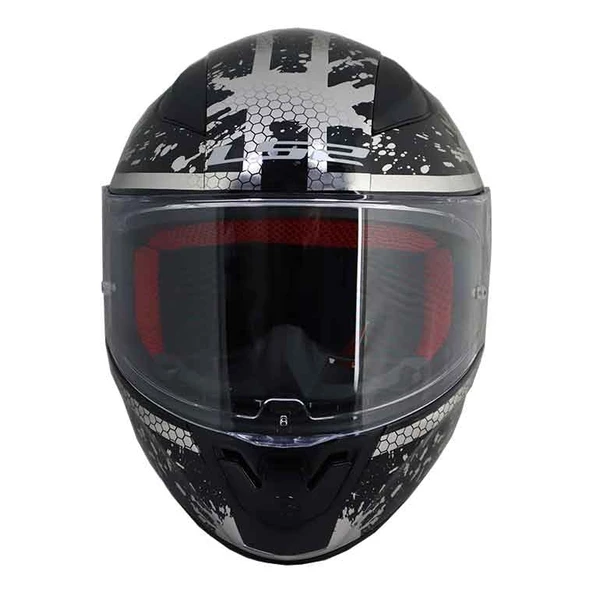 LS2 RAPID SPY MAT SİYAH-BEYAZ KASK - Resim 2