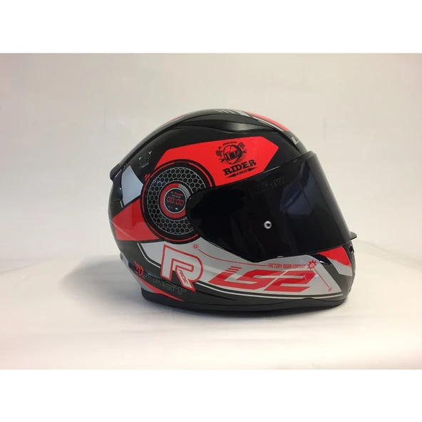 LS2 Rapid Stratus Siyah - Kırmızı - Gri Kask 2 Cam(SİYAH+ŞEFFAF CAM) ürün görseli 1