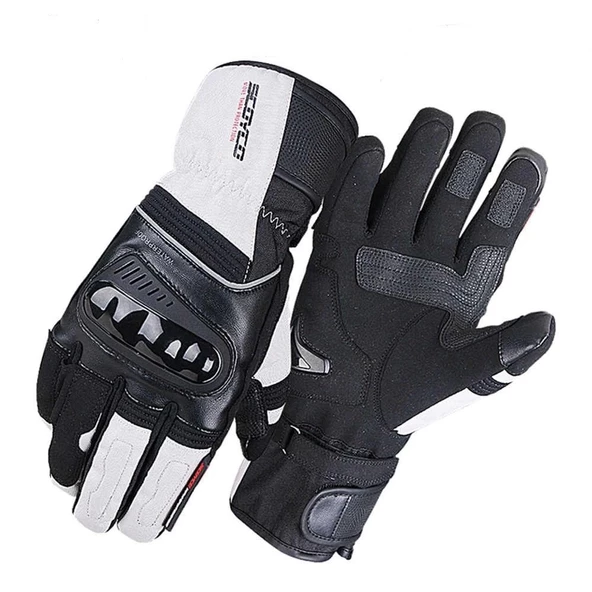 SCOYCO MC82 KIŞLIK ELDİVEN BEYAZ - Resim 3