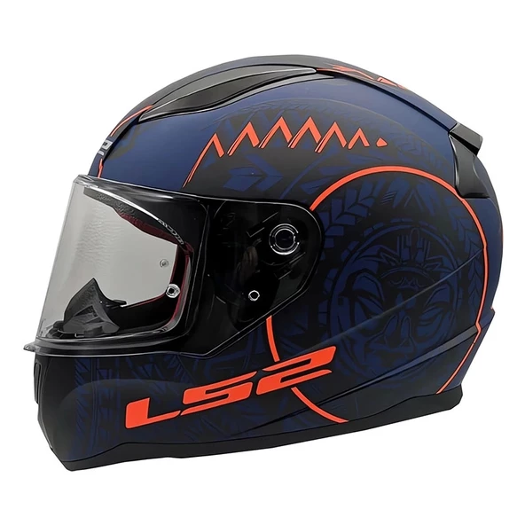 LS2 RAPID TAKAROA MAT MAVİ-KIRMIZI KASK - Resim 2