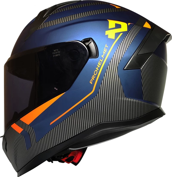 MTS M-910 BLUE GÜNEŞ VİZÖRLÜ KASK (SİYAH CAMLI) ürün görseli 1