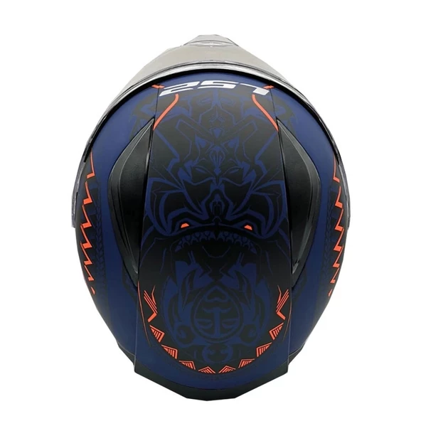 LS2 RAPID TAKAROA MAT MAVİ-KIRMIZI KASK - Resim 4