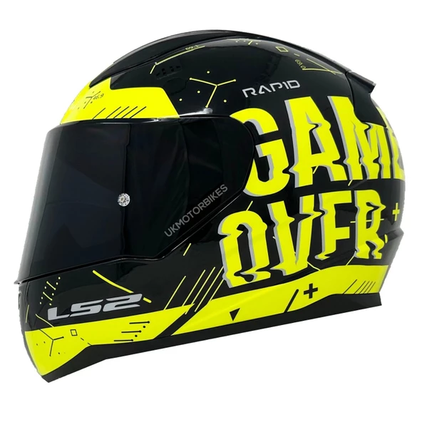 LS2 RAPID PLAYER SARI KASK (SİYAH+ŞEFFAF CAM) ürün görseli 1