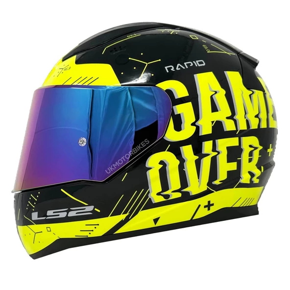 LS2 RAPID PLAYER SARI KASK (GÖKKUŞAĞI+ŞEFFAF CAM) ürün görseli 1